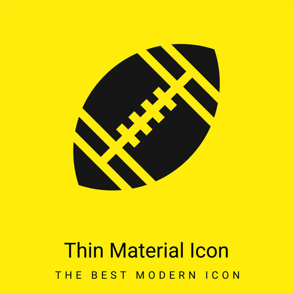 American Football minimal bright yellow material icon