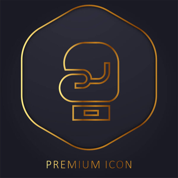 Боксерские перчатки золотая линия премиум логотип или значок