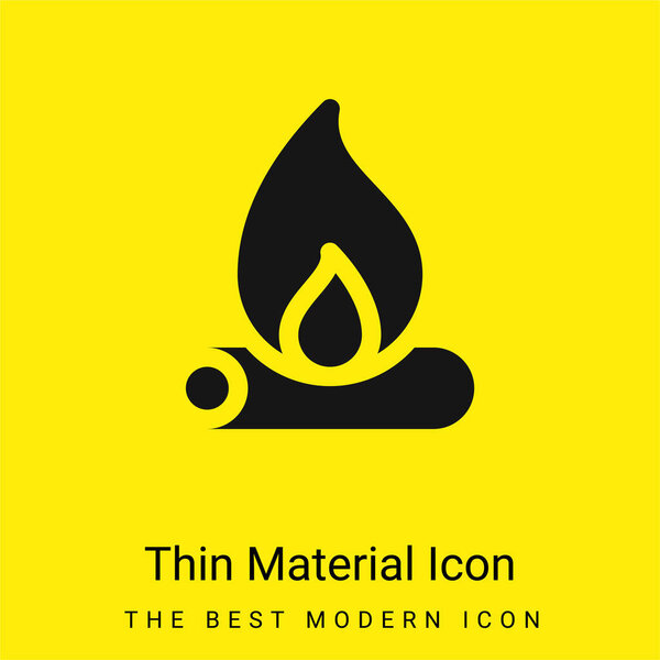 Костер минимальная ярко-желтая икона материала