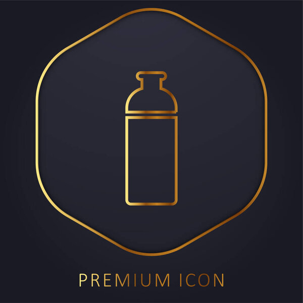 Логотип или иконка золотой линии бутылки