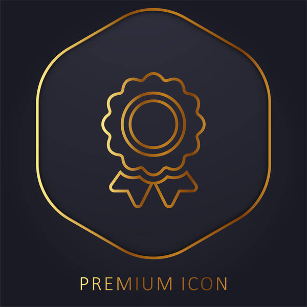 Award golden line premium logo or icon