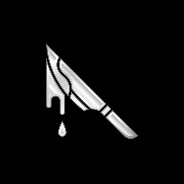 Bloody silver plated metallic icon