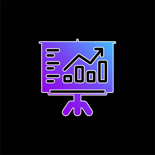 Analytics blue gradient vector icon