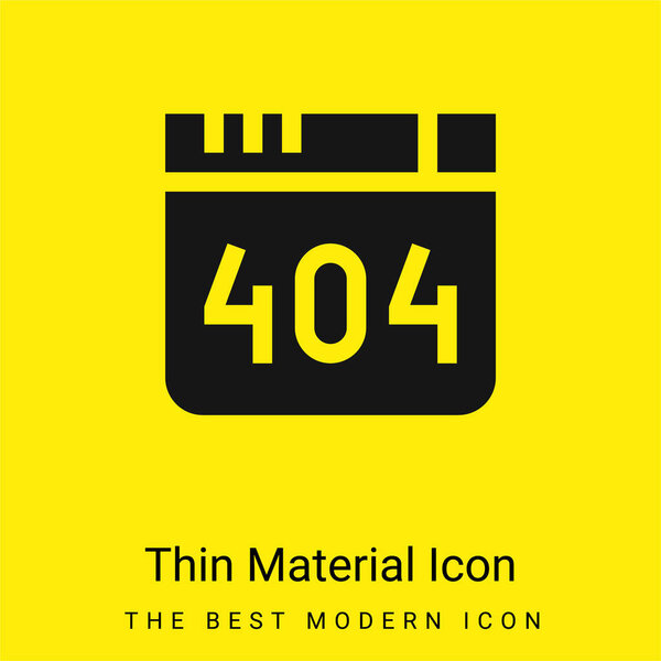 404 Error minimal bright yellow material icon