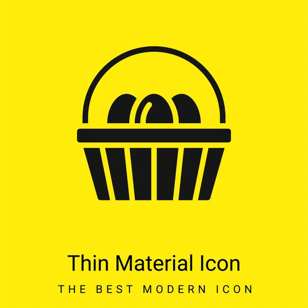 Mand Minimaal Helder Geel Materiaal Icoon — Stockvector