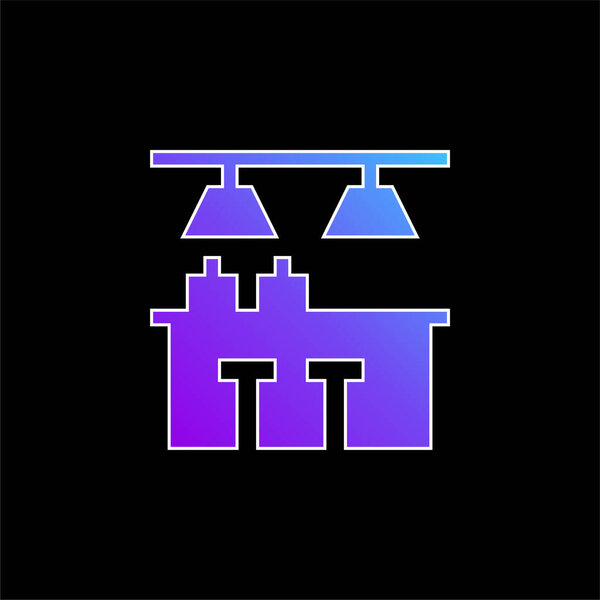 Bar blue gradient vector icon