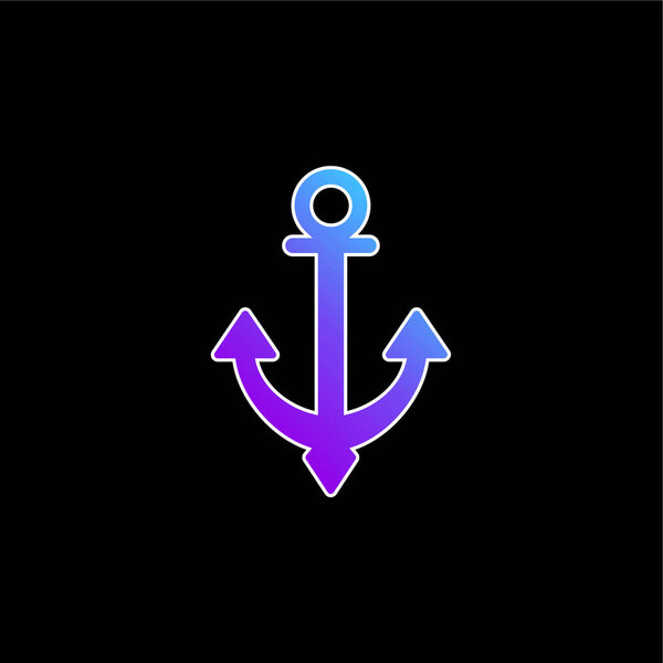 Anchor blue gradient vector icon