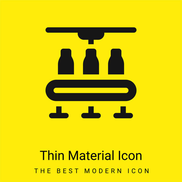 Bottles minimal bright yellow material icon