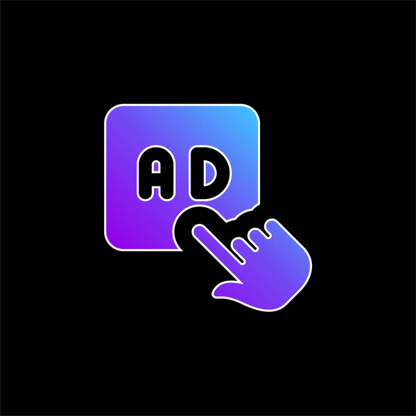 Ads blue gradient vector icon