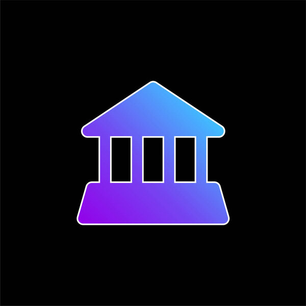 Bank blue gradient vector icon