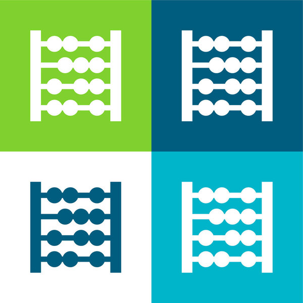 Abacus Flat четырехцветный минимальный набор значков