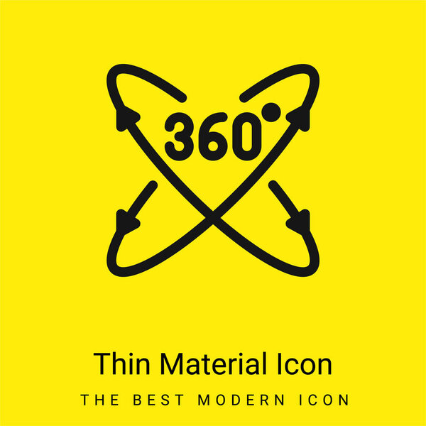 360 Degrees minimal bright yellow material icon