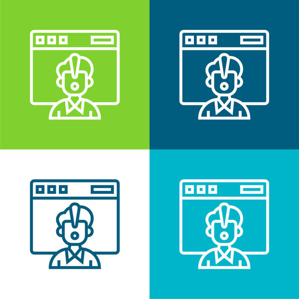 Доступ к четырем цветным минимальным наборам иконок