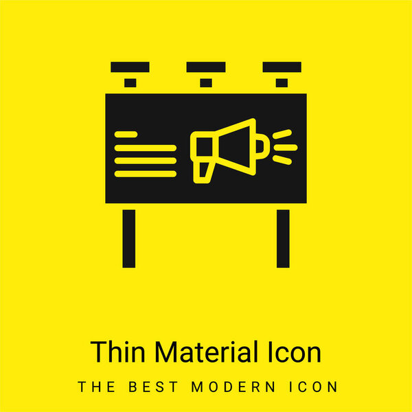 Billboard minimal bright yellow material icon