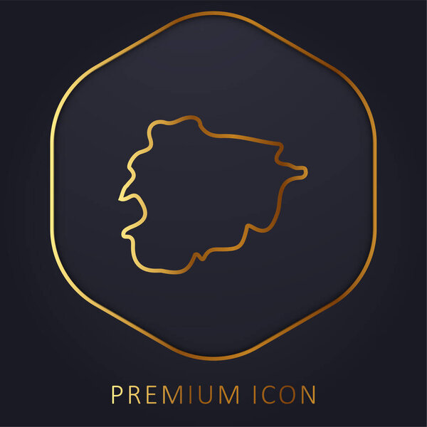 Andorra golden line premium logo or icon
