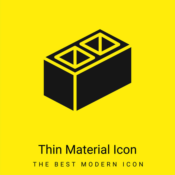 Block minimal bright yellow material icon