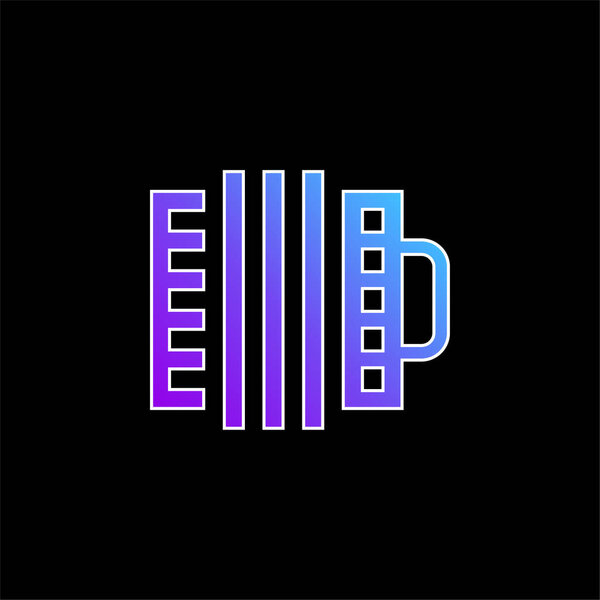 Значок аккордеона синего градиента