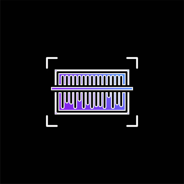 Barcode blue gradient vector icon
