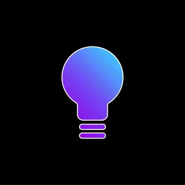 Ícone Vetor Gradiente Azul Preto Lightbulb —  Vetores de Stock