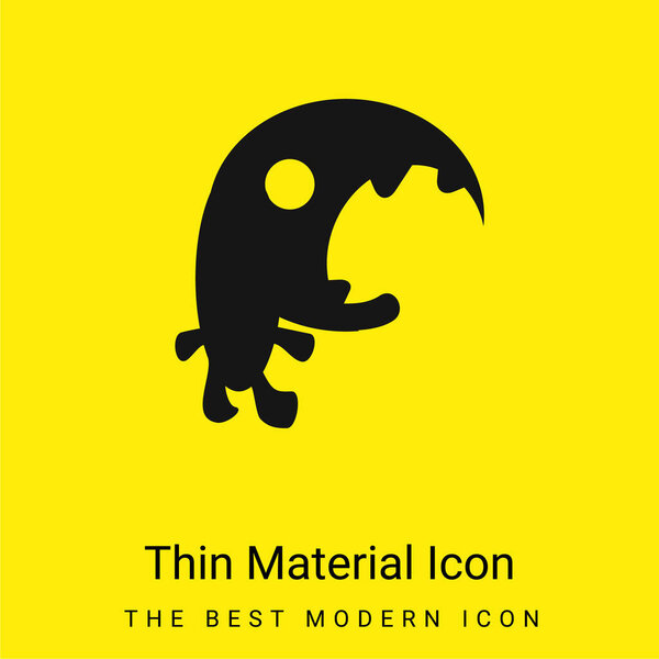 Big Mouth Monster minimal bright yellow material icon