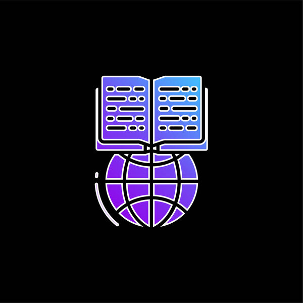 Book blue gradient vector icon