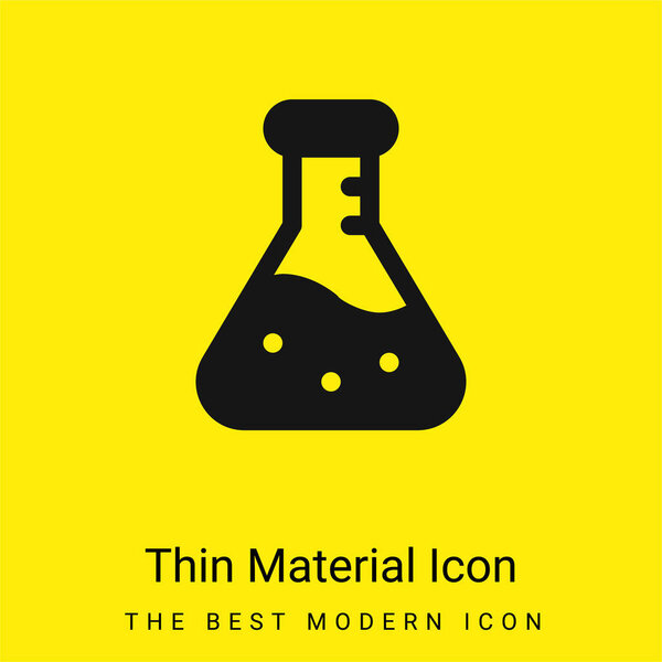 Beaker minimal bright yellow material icon