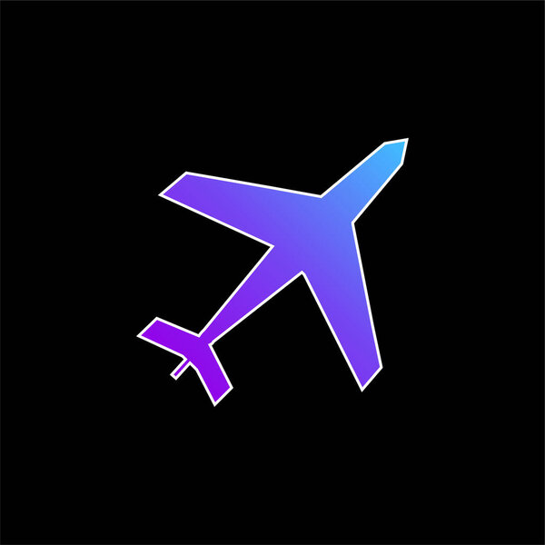 Airliner blue gradient vector icon