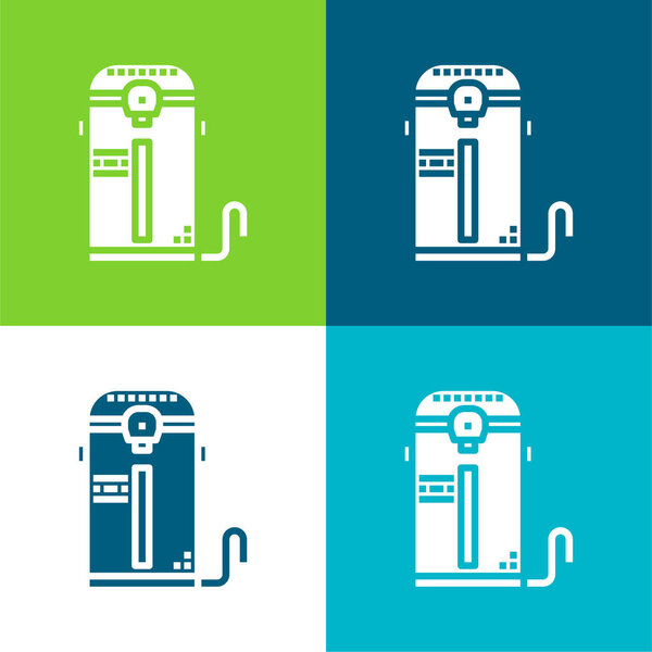 Boiler Flat four color minimal icon set