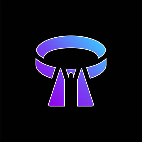 Belt blue gradient vector icon