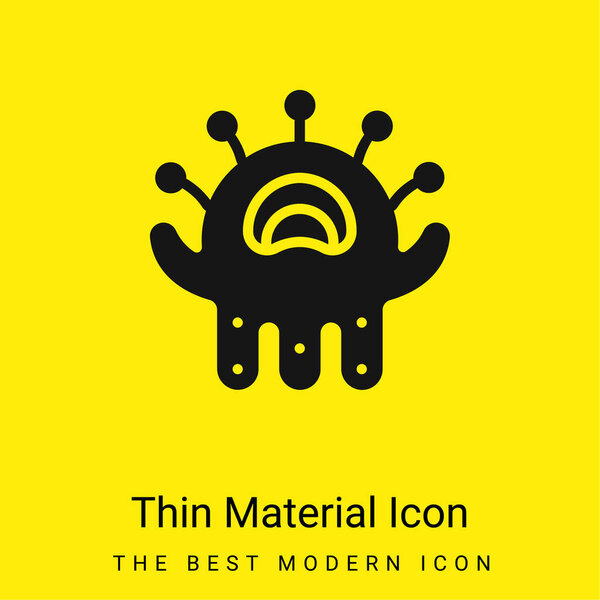 Alien minimal bright yellow material icon