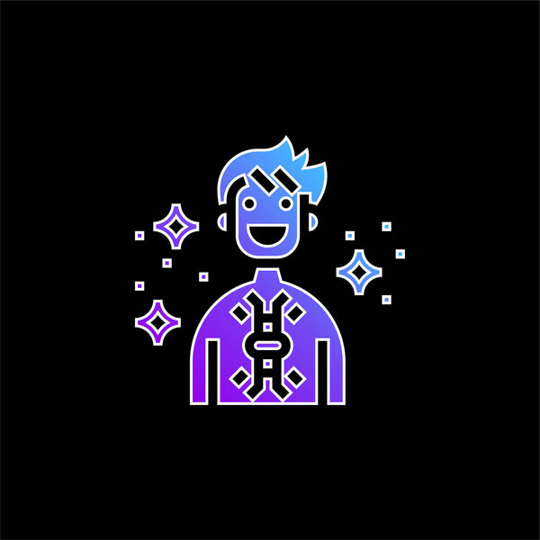 Значок синего градиента антител