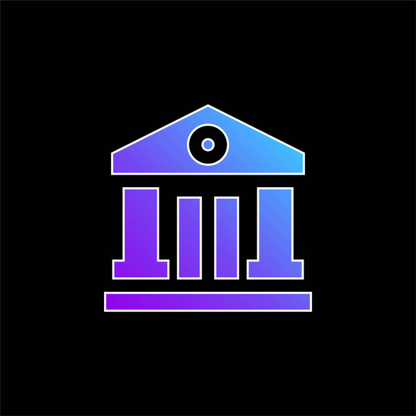 Bank blue gradient vector icon