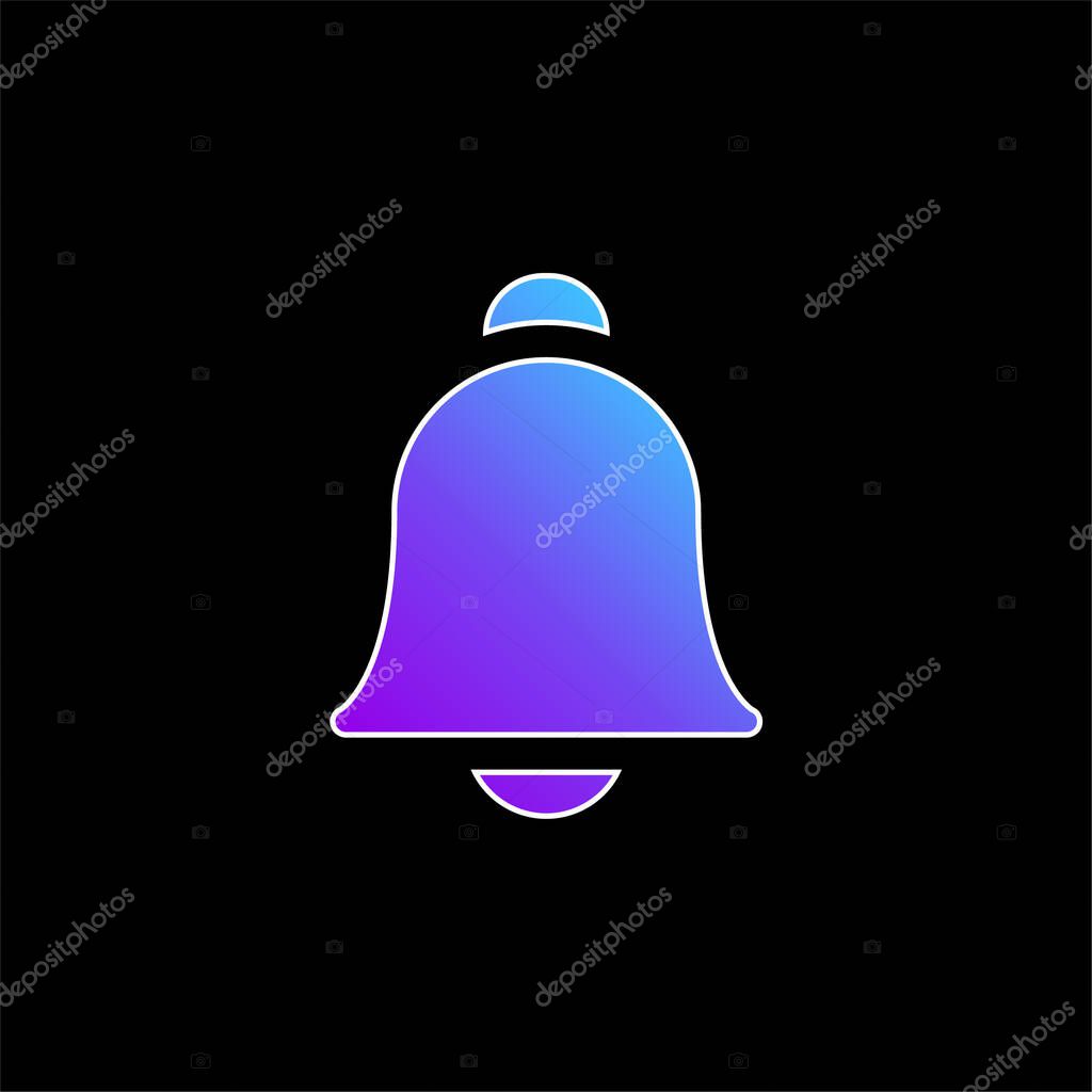 Bell blue gradient vector icon