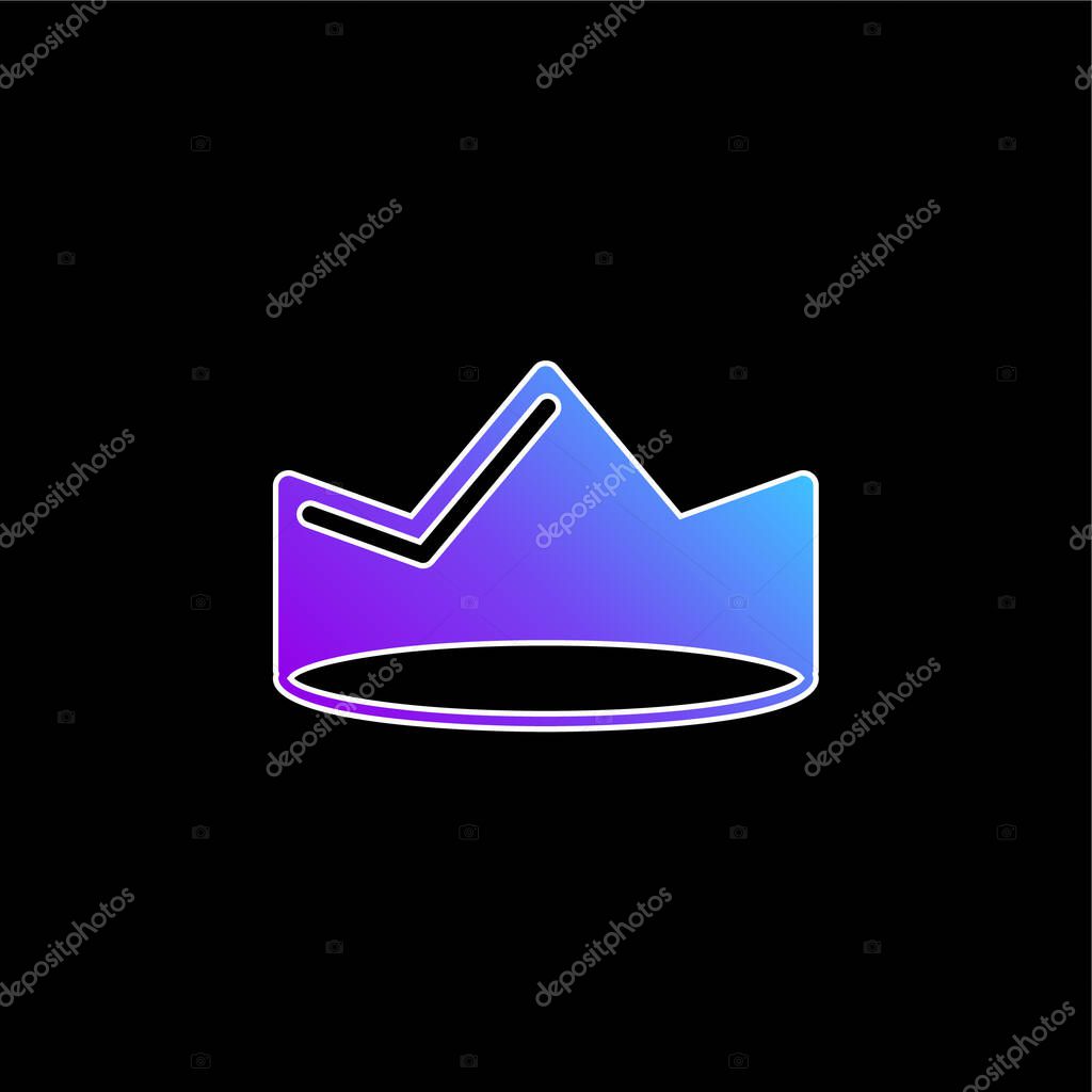 Crown blue gradient vector icon