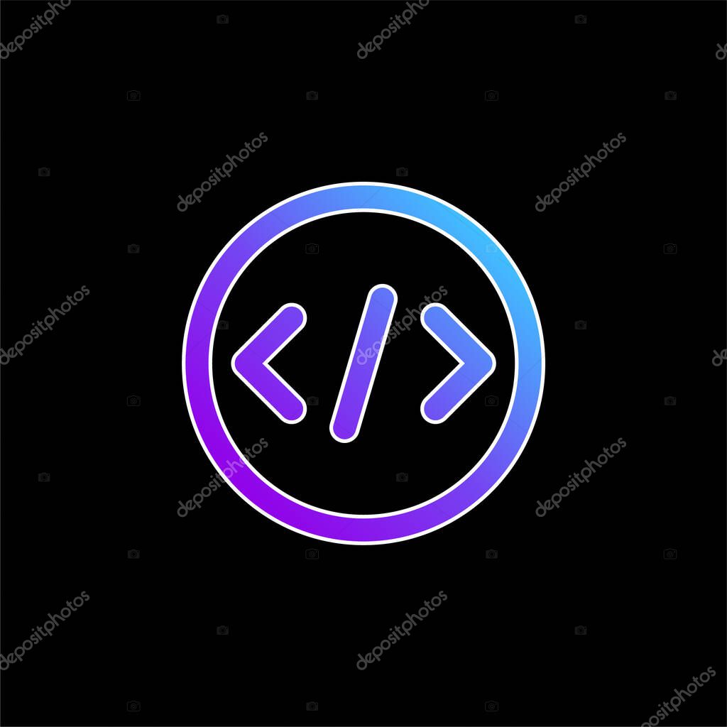 Bracket blue gradient vector icon