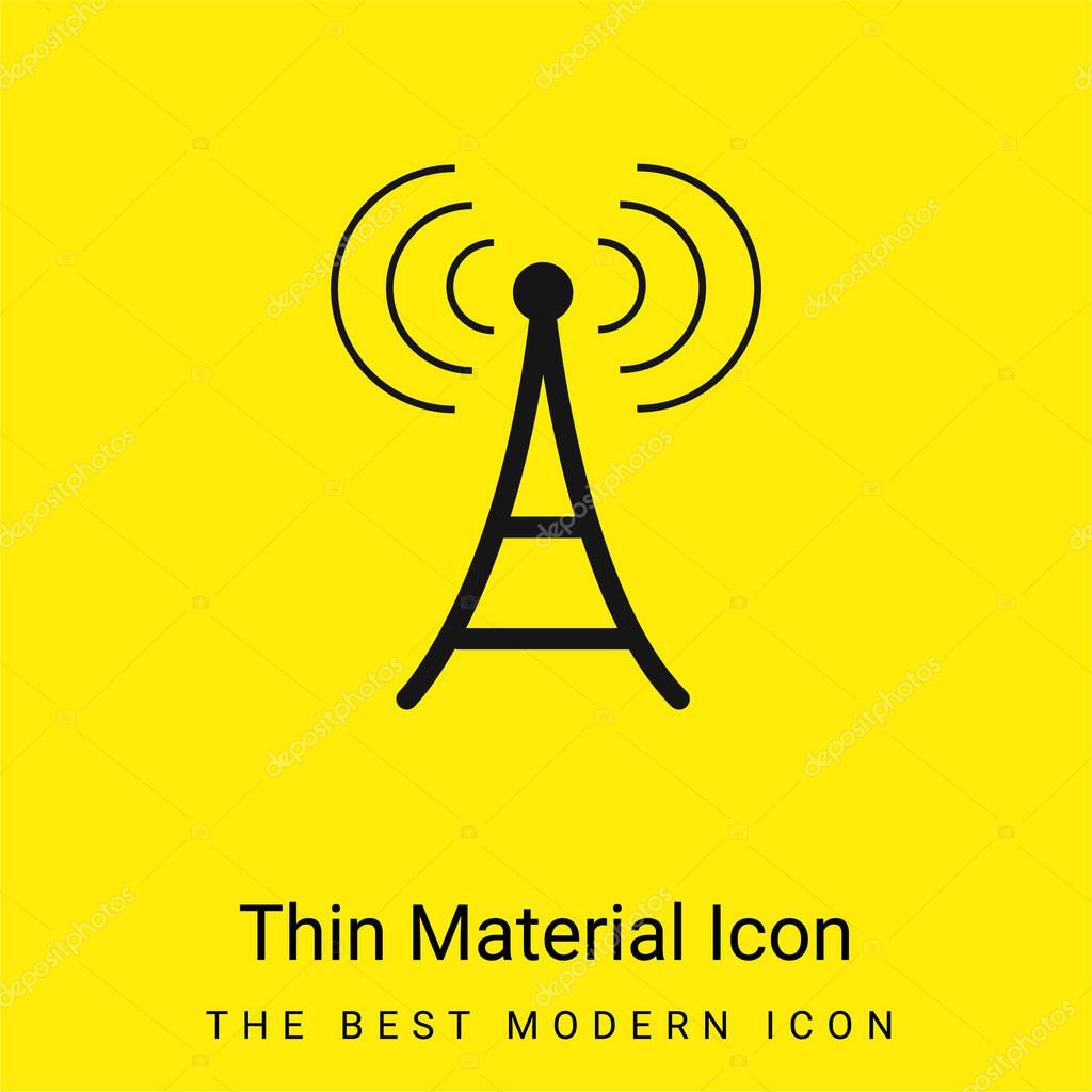 Antenna minimal bright yellow material icon