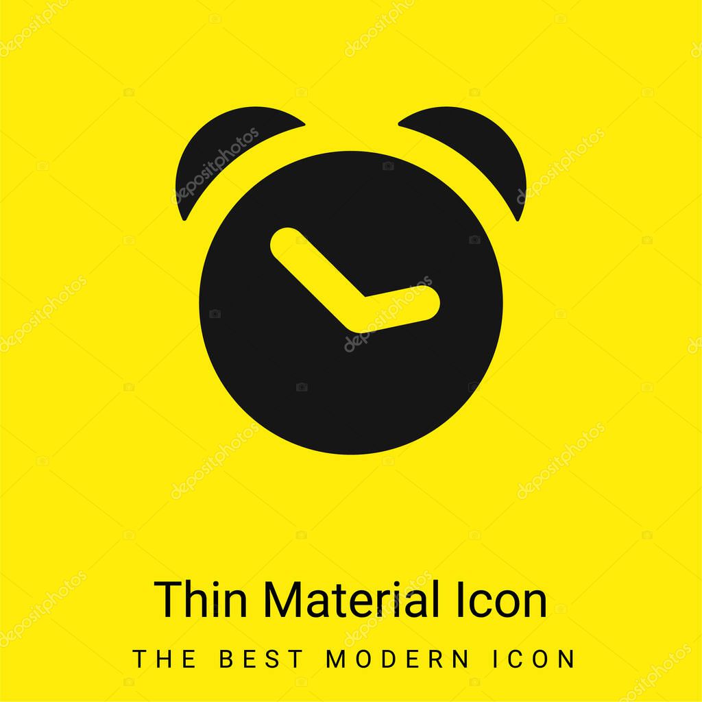 Alarm Clock minimal bright yellow material icon