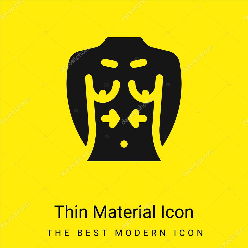Breast minimal bright yellow material icon