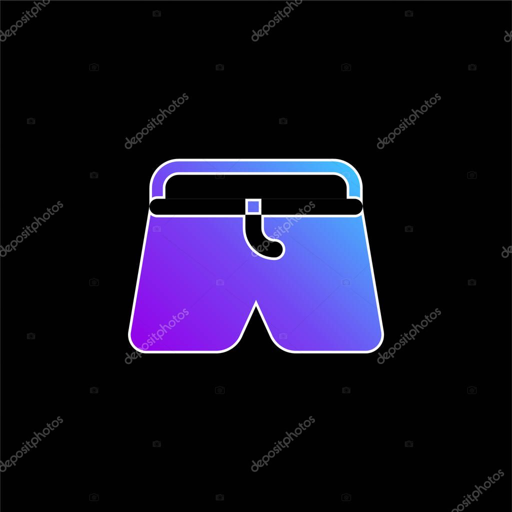 Boxers blue gradient vector icon