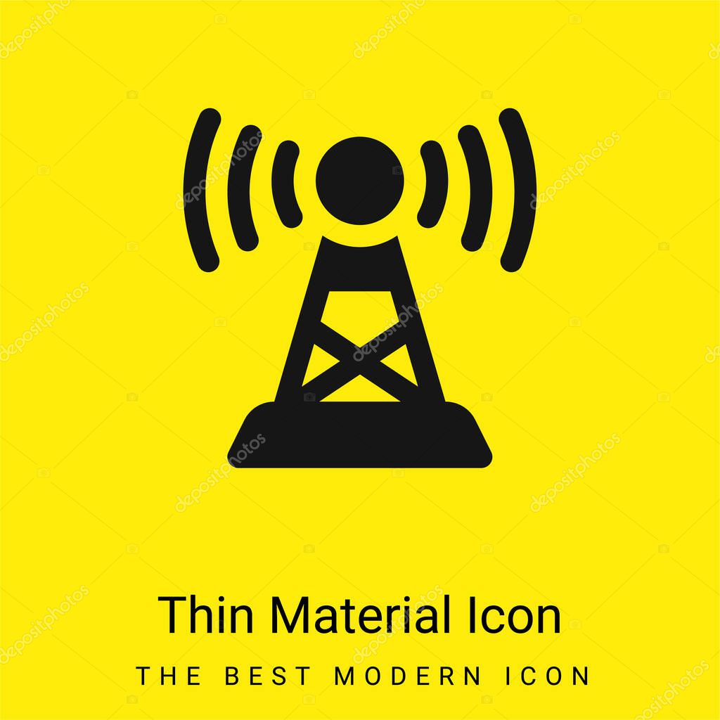 Antenna minimal bright yellow material icon