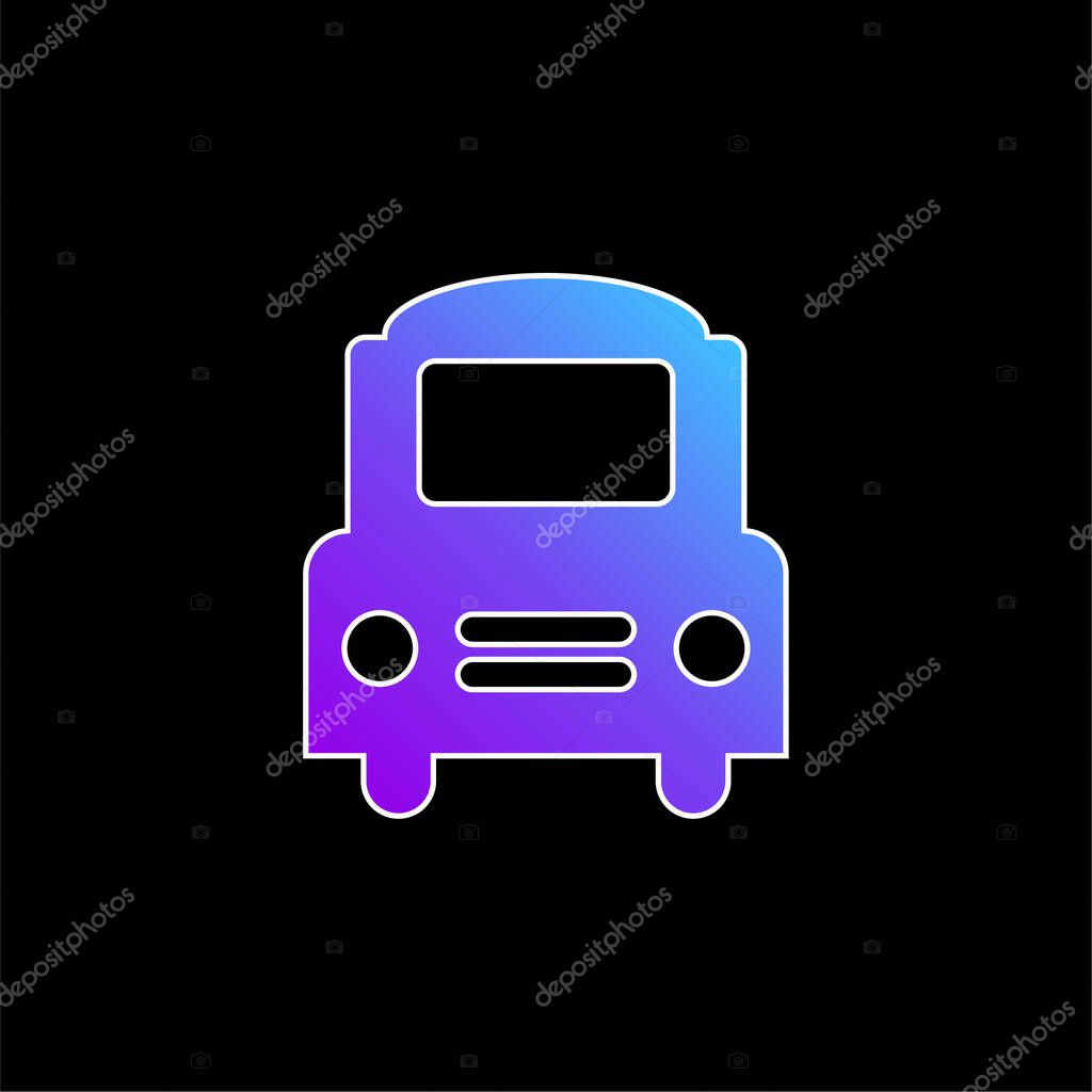 Big Bus Frontal blue gradient vector icon