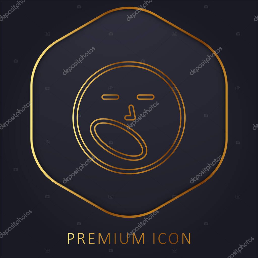 Boring golden line premium logo or icon