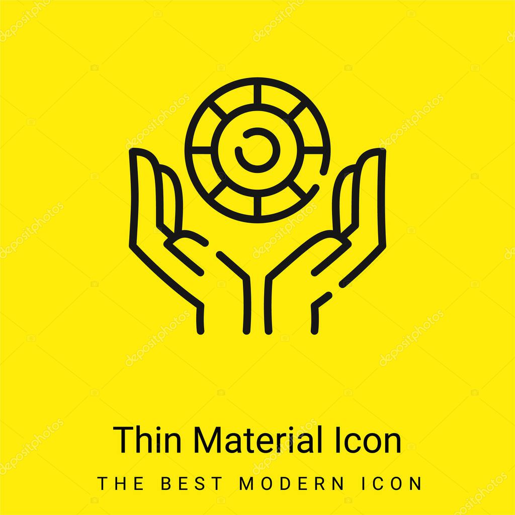 Bet minimal bright yellow material icon