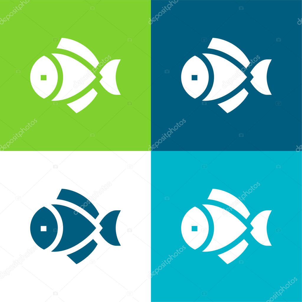 Big Fish Flat four color minimal icon set