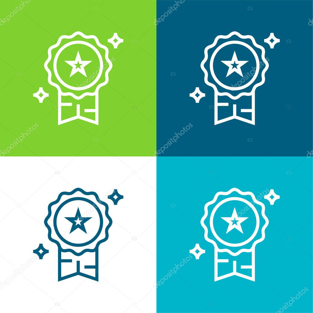 Best Flat four color minimal icon set