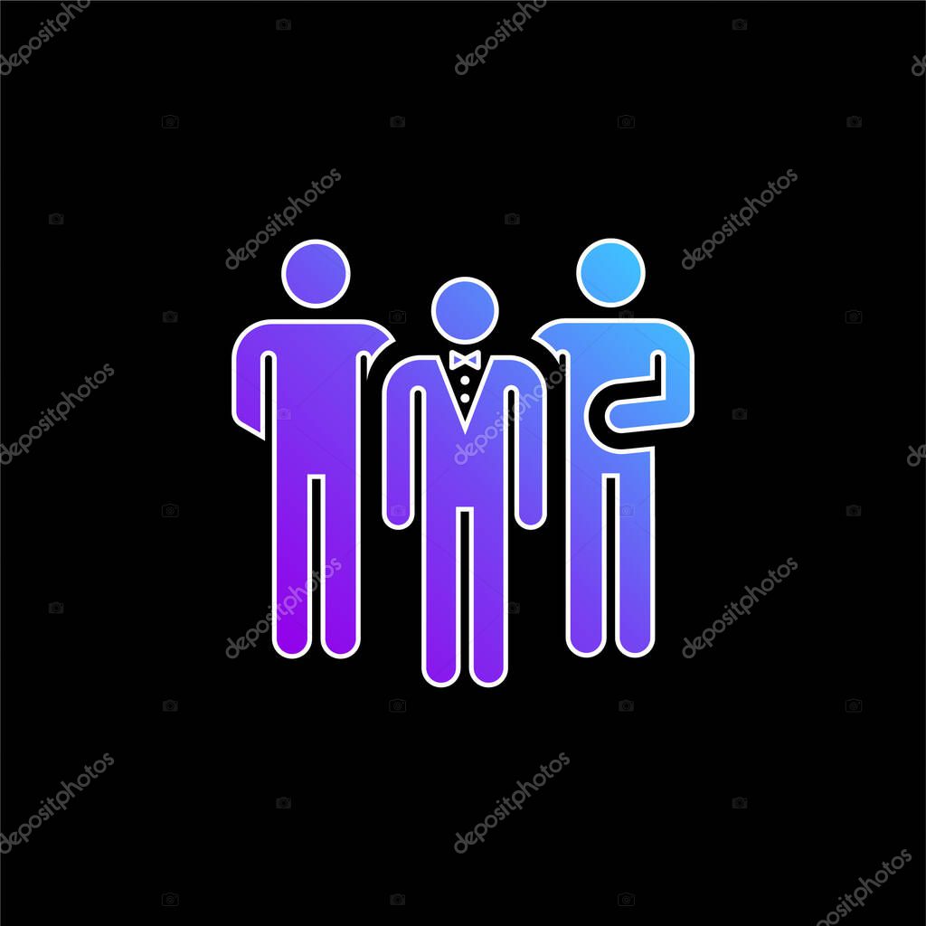 Bodyguard blue gradient vector icon