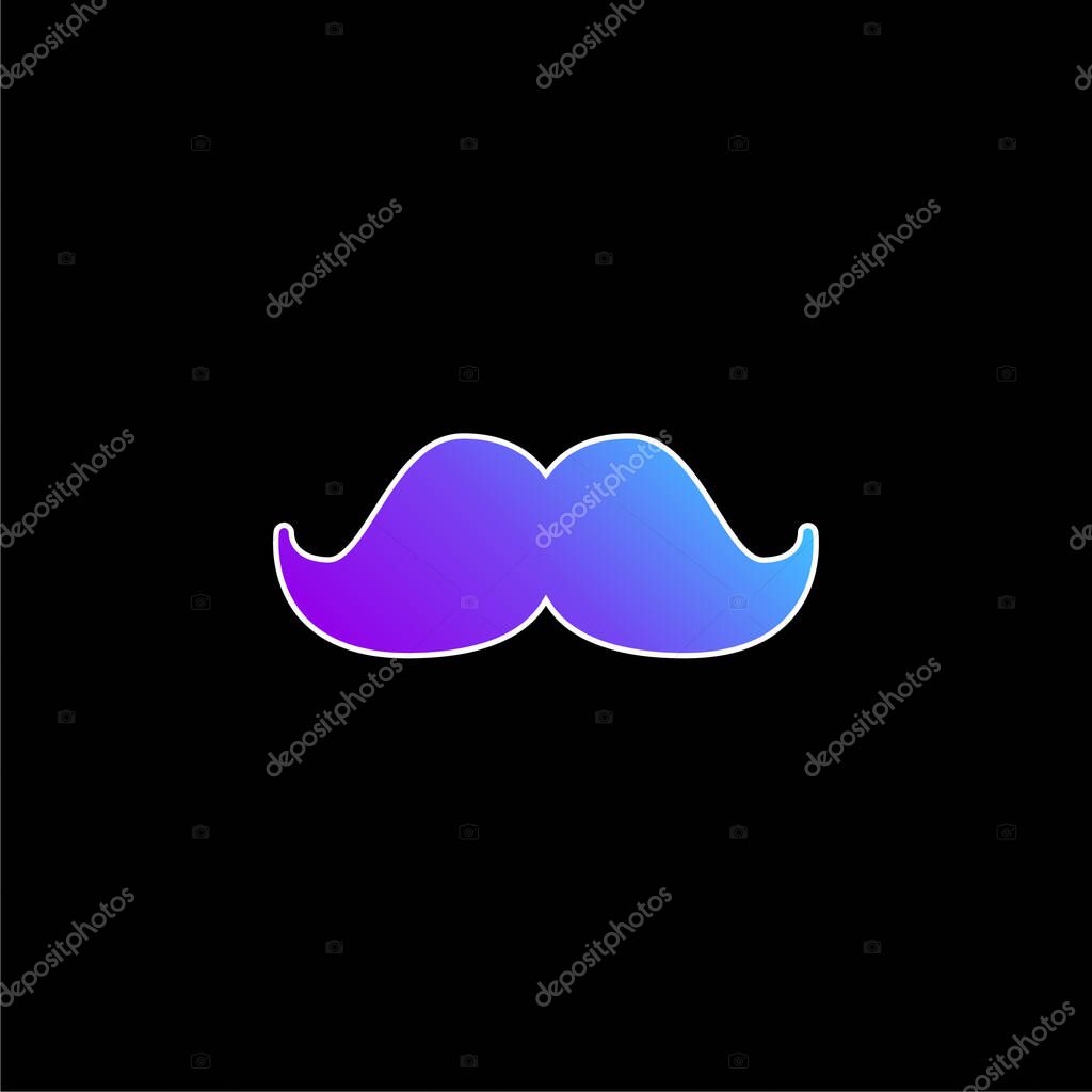 Big Moustache blue gradient vector icon