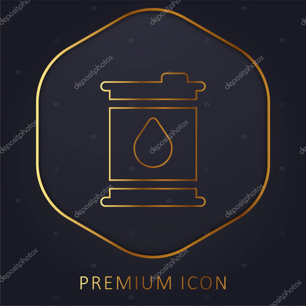 Barrels golden line premium logo or icon