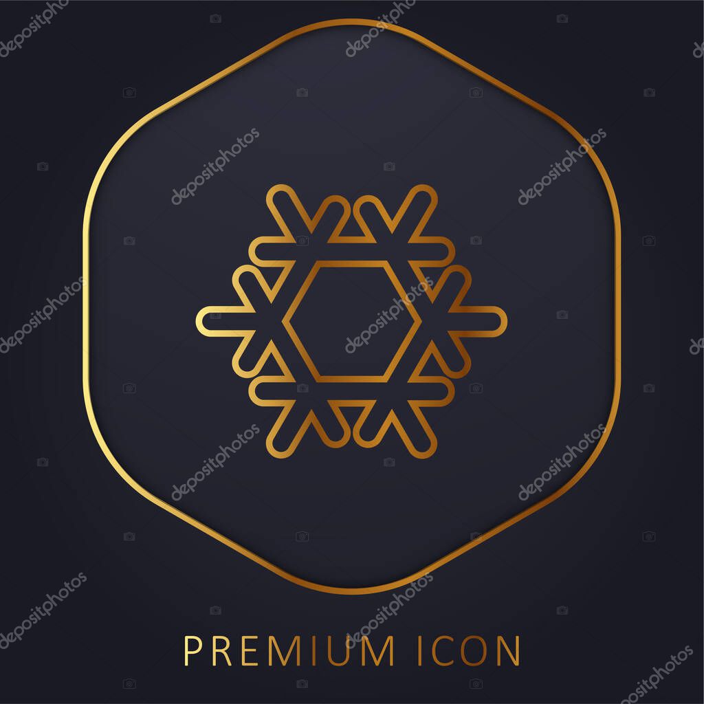 Air Conditioning golden line premium logo or icon