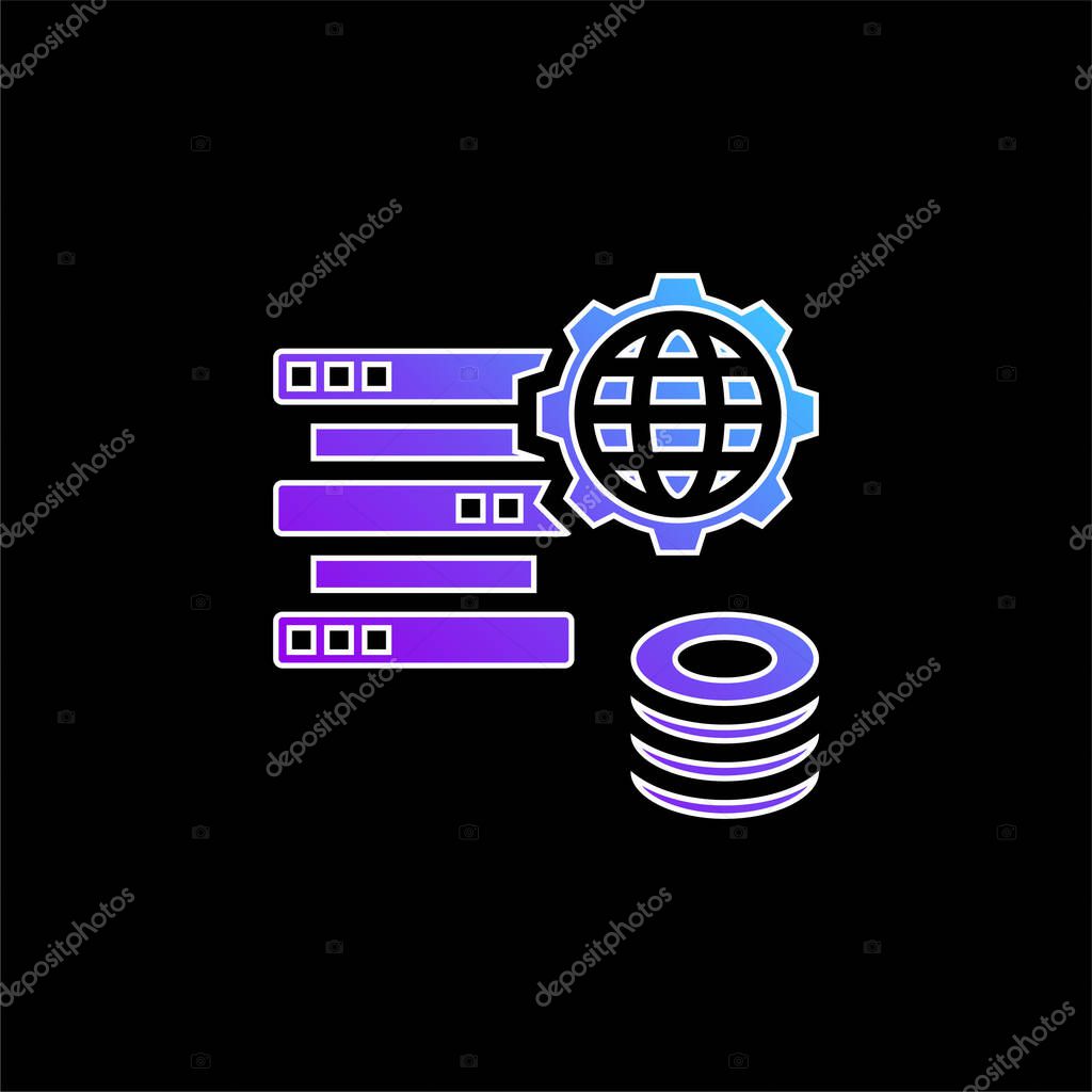 Big Data blue gradient vector icon